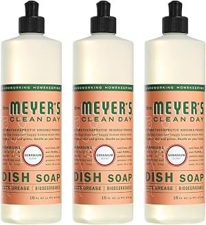 MRS MEYERS CLEAN DAY Dish Soap Geranium 16 fl oz Pack of 3