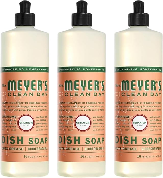 MRS MEYERS CLEAN DAY Dish Soap Geranium 16 fl oz Pack of 3