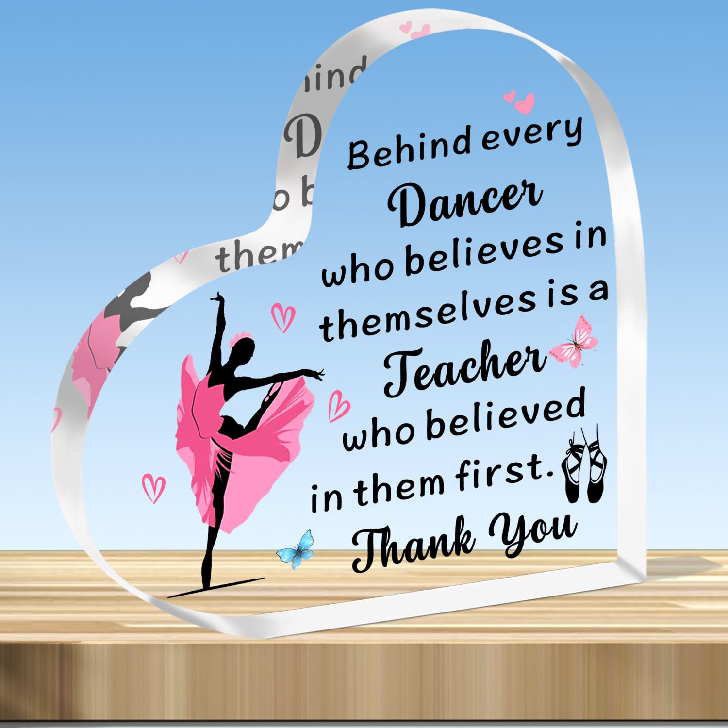 JMIMO Dance Teacher Gifts Appreciation Thank You Dance Teacher Gifts for Women Ballet Teacher Gift Keepsake