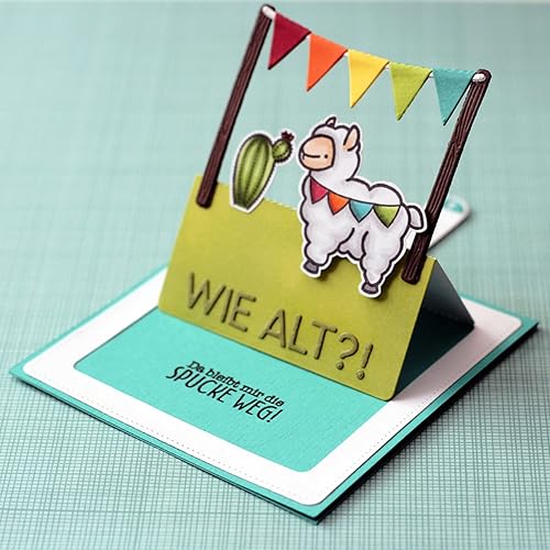 Miniatura 3 de Tarjeta deslizante emergente de metal troqueles de marco de luz de bandera plantillas de corte de boda para álbumes de recortes fotos troqueles de