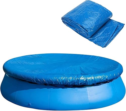 DECOHS Protector de cubierta de piscina antipolvo de 15 pies, cubierta solar para piscinas de marco redondo, cubierta de piscina inflable redonda,