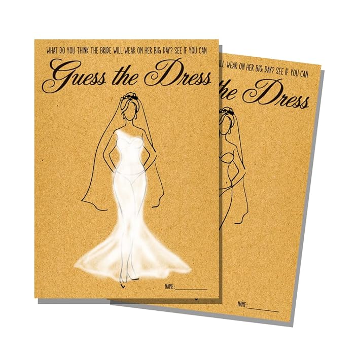 Buy Guess The Dress Bridal Shower Games Bridal Shower Game 30 Cards