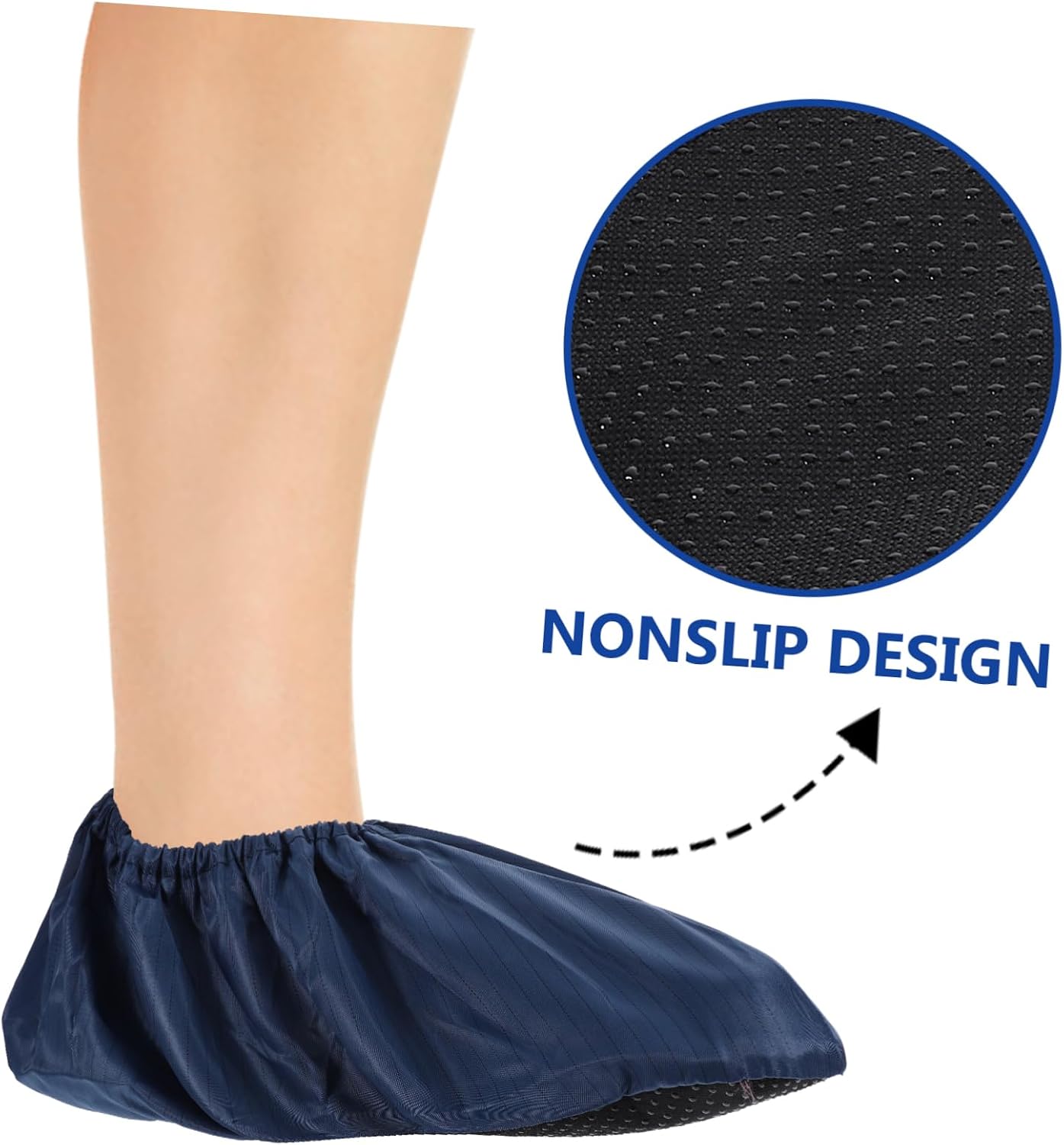 Cabilock 5 Pairs Breathable Reusable Shoe Covers Washable Slip Overshoes for Indoor Use for Dentists Electricians Gardeners Material