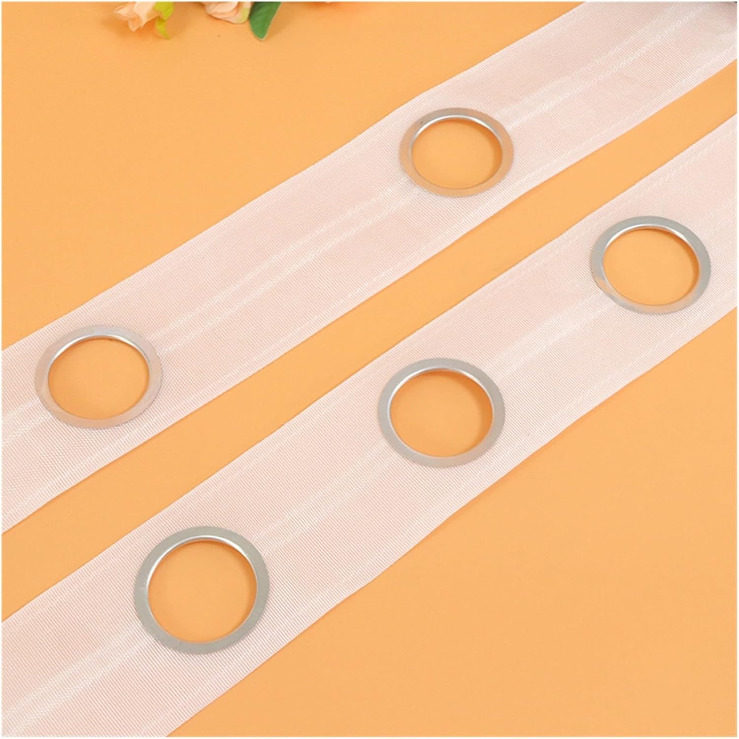 yaoqijie White Tape Curtain Accessories Eyelet Curtain Tape Finished Goods Grommet Top Tape 5 Rings/M Perforation Accessorie Lasting (Color : Clear, Size : 20 Meter)