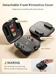 JSAUX Charging Grip for Switch 2 JoyCon, Built-in Battery & Playing While Charging, Ergonomic Controller Charger Handle Grip Set for Nintendo Switch 2 (2025) Joy Con, with Front Protective Cover