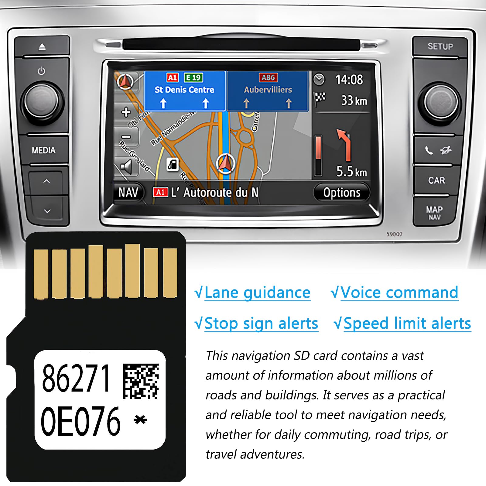 2024 Latest Version 86271 0E076 Navigation SD Card, GPS Map Update