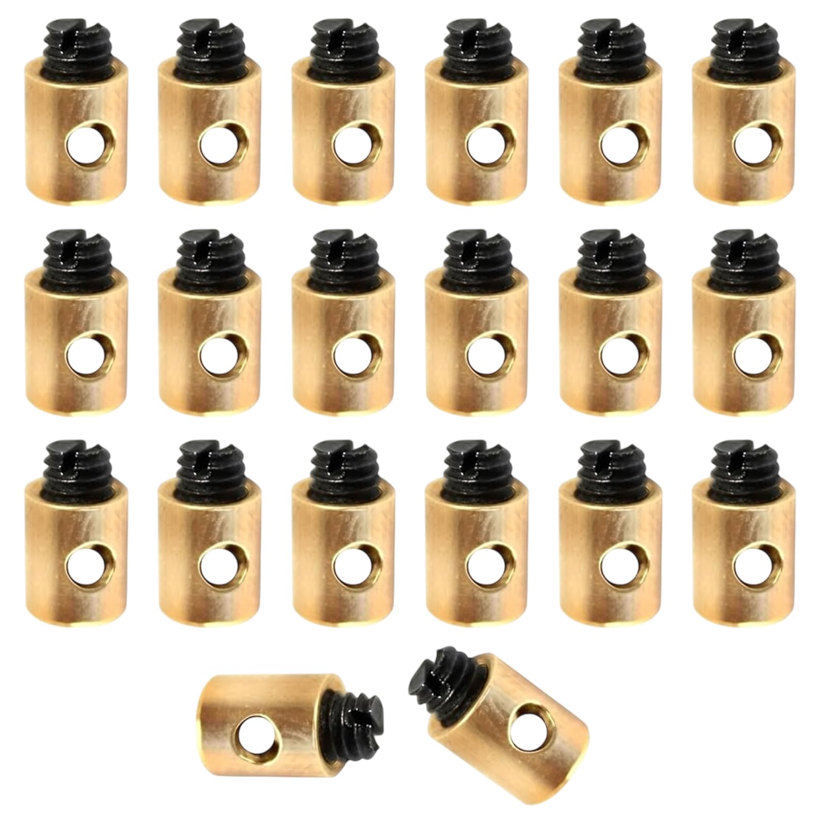 20 Pieces Screw Nipple Bowden Cable Nipple Brake Cable Nipple Screws Brake Cable Nipple Screws Replacement Screw Nipple Sufficient Quantity Suitable for Bicycles Motorcycles Cars 5 x 6 mm