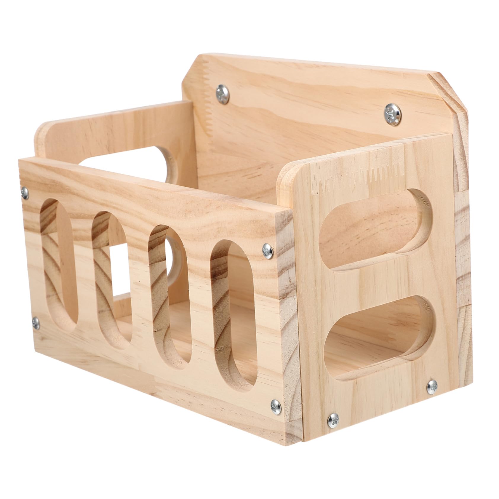 Râtelier à Foin Lapin en Bois Kaki, Fixe pour Cage