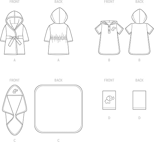 Miniatura 3 de Simplicity - Juego de baño para bebés, XXS-XS-S-M-L