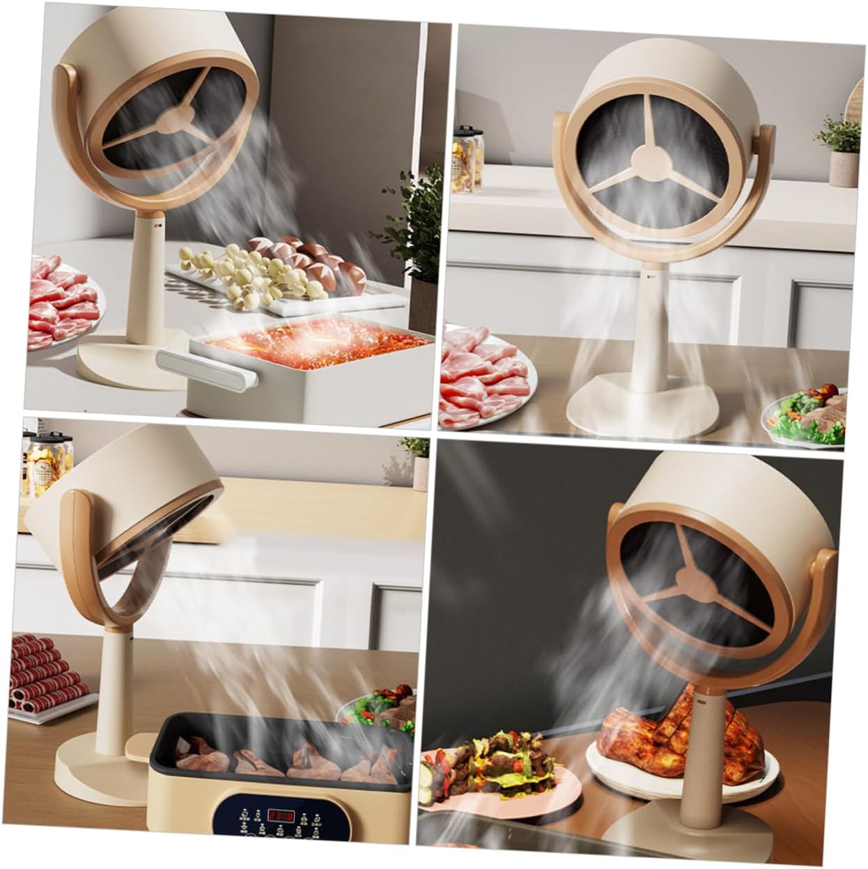 OSALADI Portable Mini Extractor Hood Low Noise Cooker Hood Angle for Kitchens Efficient Oil and Smoke Removal for Indoor Cooking and Bbqs