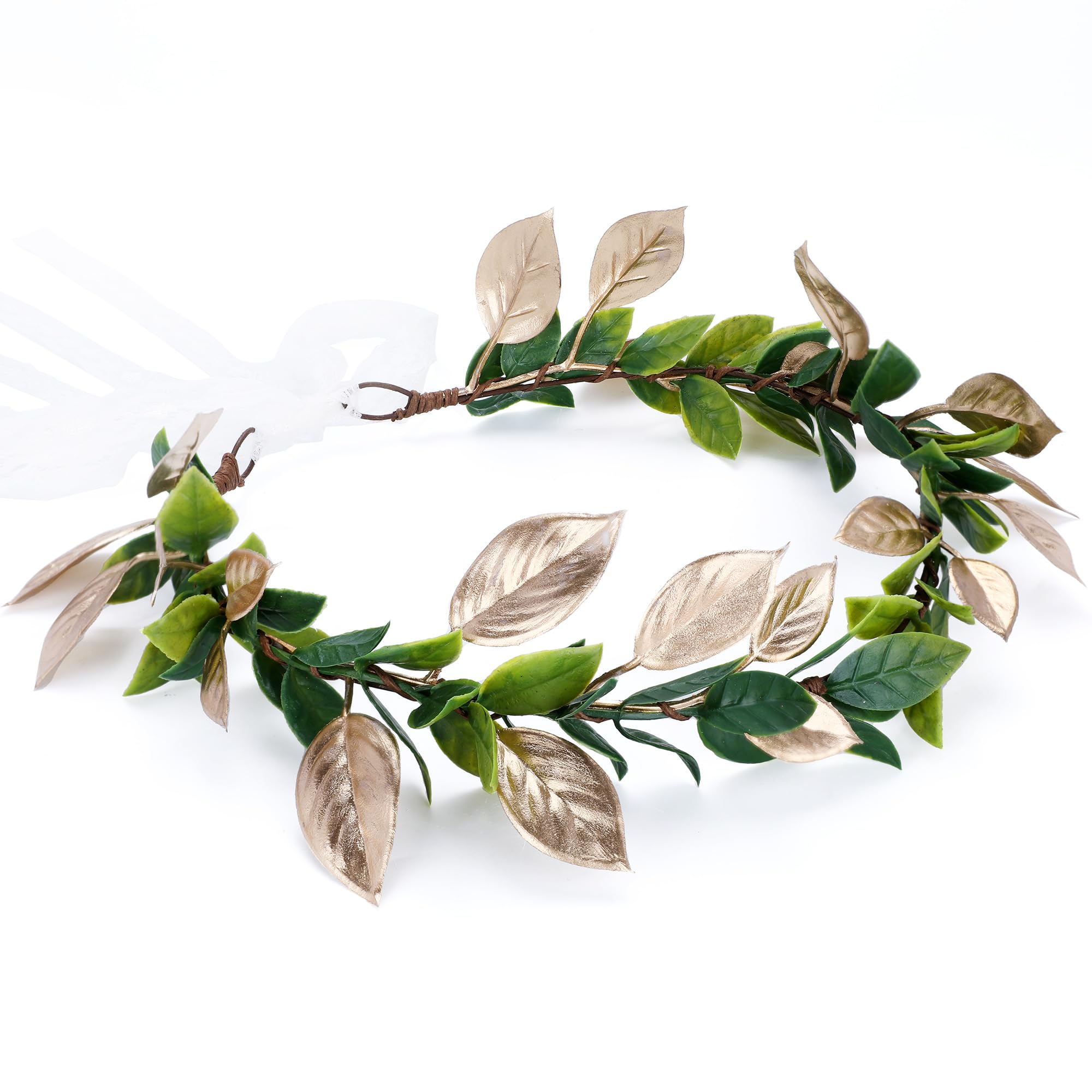 MOSTORY Forest Elf Laurel Crown for Women Woodland Fairy Headpiece for Renaissance Festival Cosplay Photo Shoot