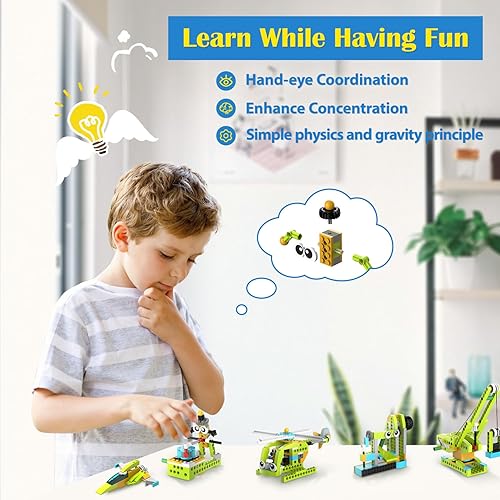 Vista 15 de Kit de robot de codificación para niños a partir de 6 años, juguete robot de dinosaurio de control de aplicación 200+ en 1, kit educativo robótico