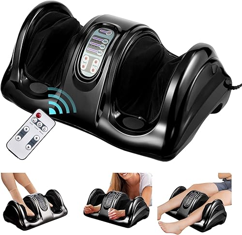 WELLHUT Máquina masajeadora de pies Shiatsu, masajeador de pies y pantorrillas para tobillo, brazo de pierna de pantorrilla, rodillo de amasado