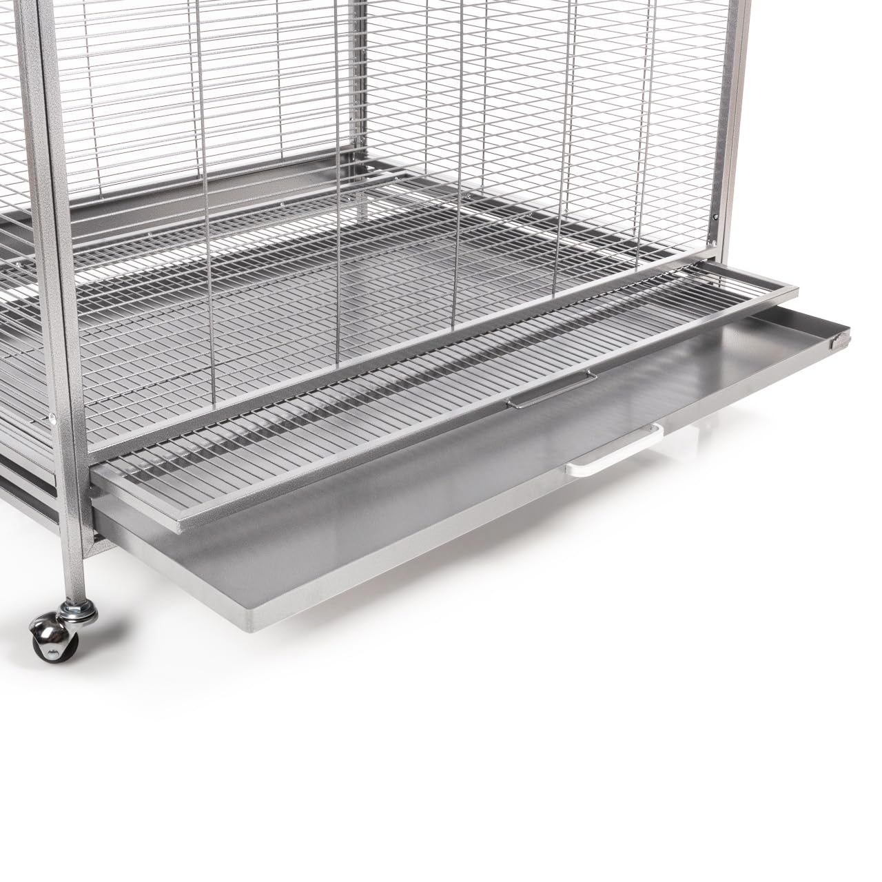 Montana Cages | Premium Voliere New Sydney I Vogelkäfig für Sittiche und kleine Papageien, inkl. 2 Näpfe, 4 Lenkrollen, AVILON Pulverbeschichtung, Platinum Edition, ca. 90 x 70 x 180cm