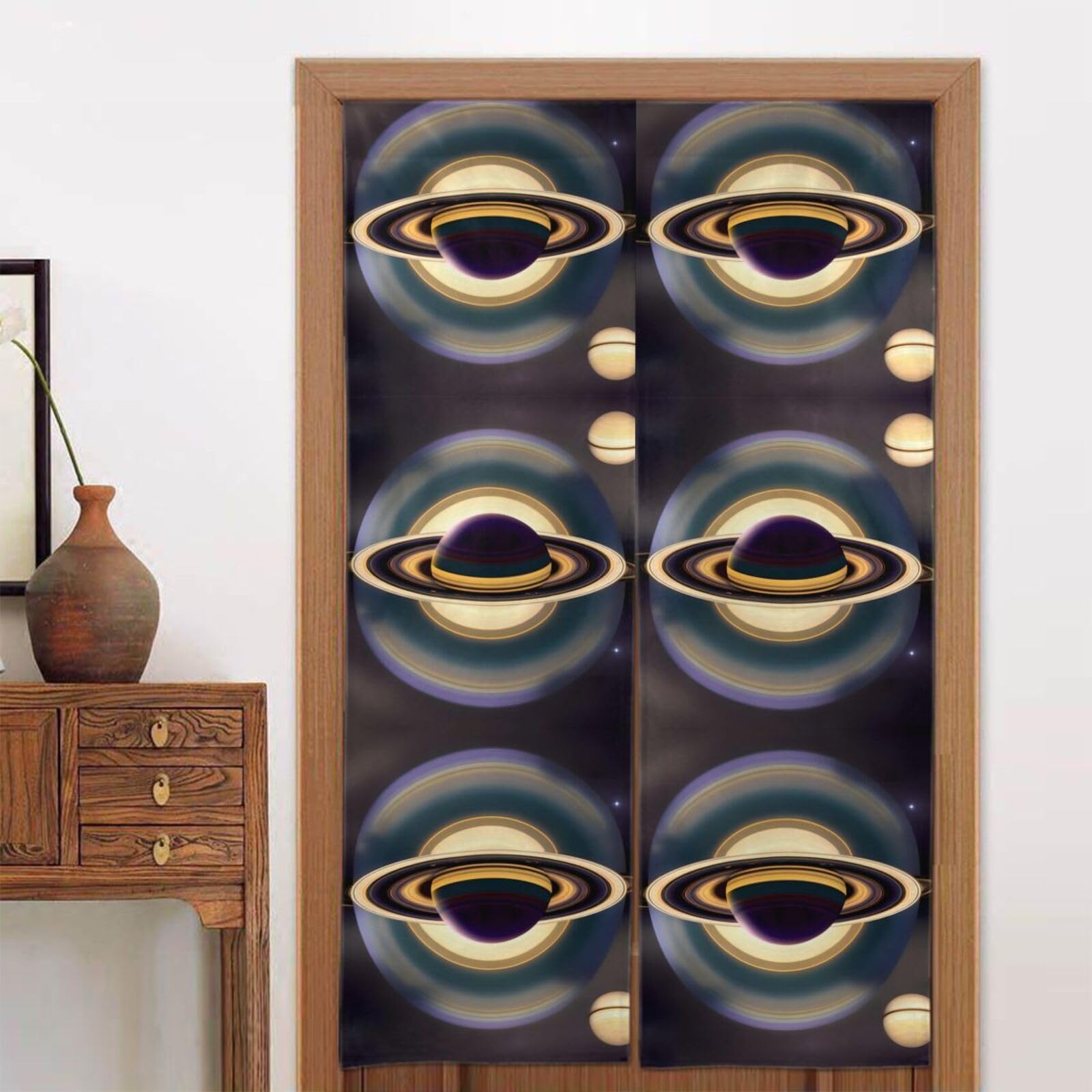 CNTDBU Beautiful Saturn Door Curtain 34x56 Inch-Room Divider Panel for Privacy, Entryway Screen for Kitchen Bedroom