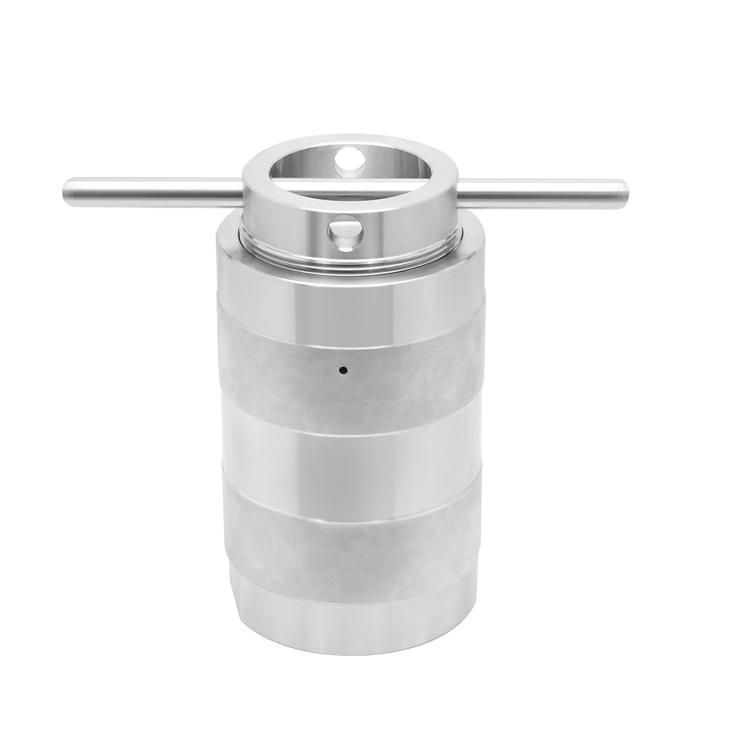Huanyu Autoclave de síntesis hidrotermal 240°C 6MPa Reactor de alta presión de acero inoxidable 304 núcleo interior de PTFE para ácido fuerte, disolvente orgánico, material insoluble (200ml)