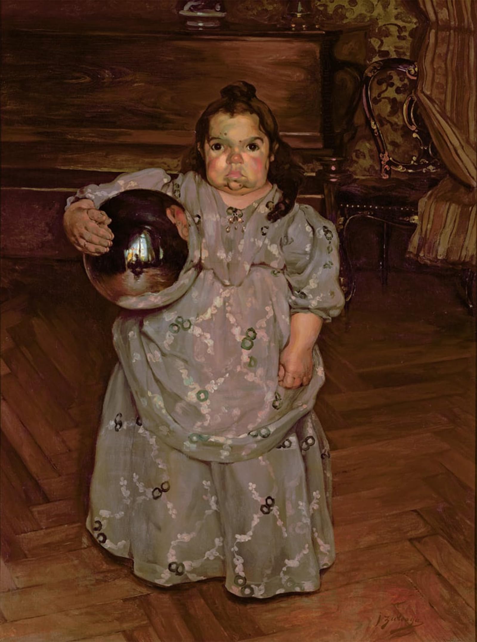 POSTERIIk Vintage Art Print Images Pictures Print the Dwarf Dona Mercedes by Ignacio Zuloaga Y Zabaleta Modern Colour Posters for Office Home Decor 60x90cm