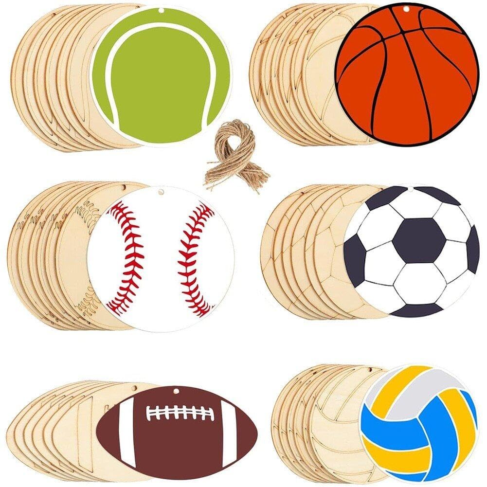Découpe en bois sportif de qualité pour ornements DIY