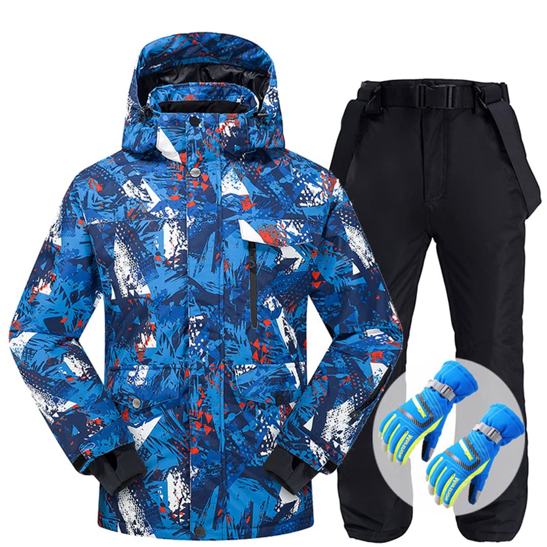Winter Ski Suit Men Snow Ski Jacket Pants Set Thermal