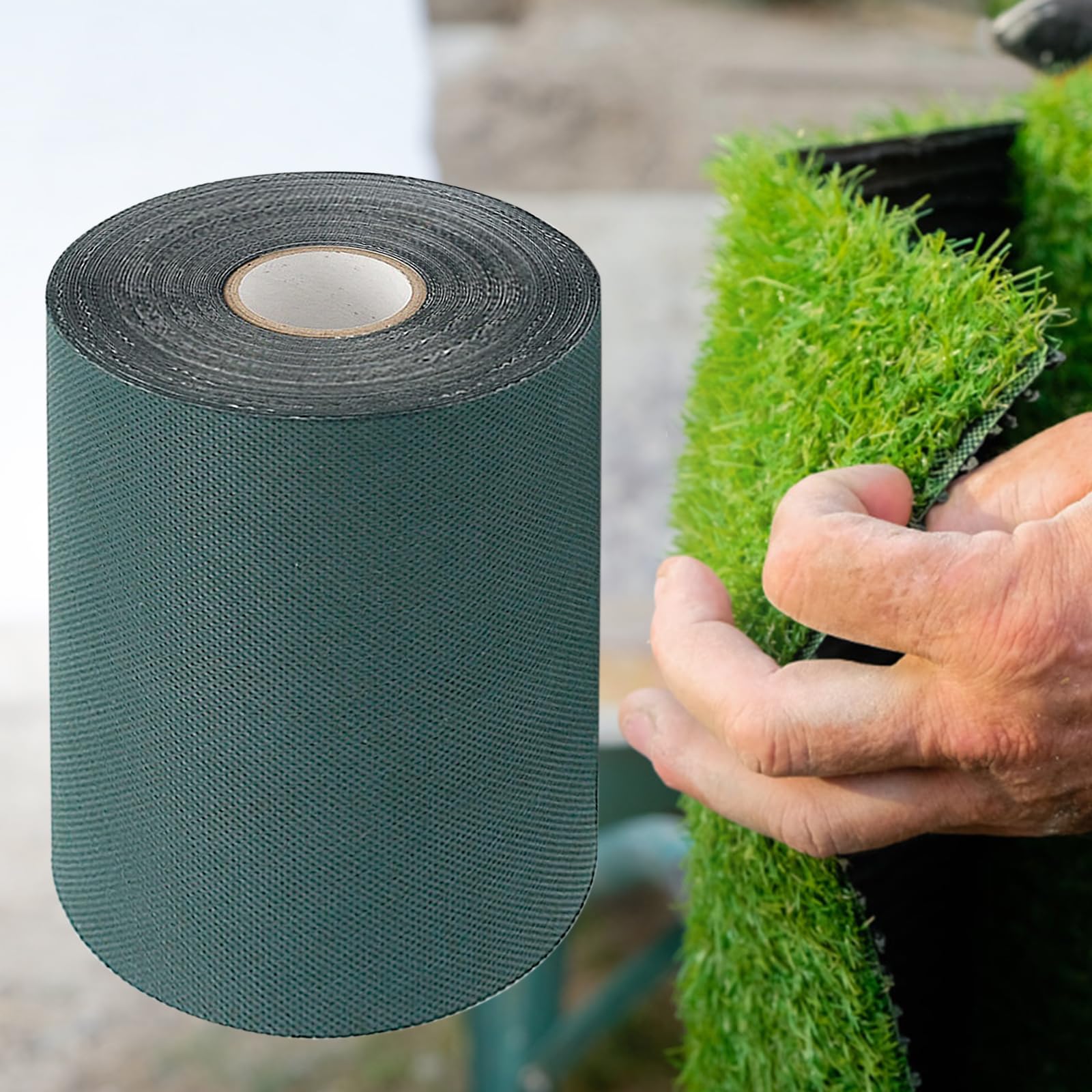 Ruban adhésif pour gazon artificiel - Bande de connexion autocollante pour bordure de pelouse - Pour fixation des joints - Ruban de couture de jardin - 15 cm x 20 m