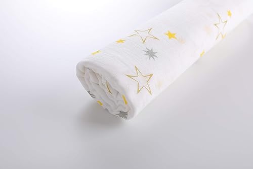 Miniatura 6 de Paquete de 2 mantas de muselina para bebé (70% viscosa hecha de bambú, 30% algodón, 47 x 47 pulgadas) para recién nacidos, bebés, niños y niñas,