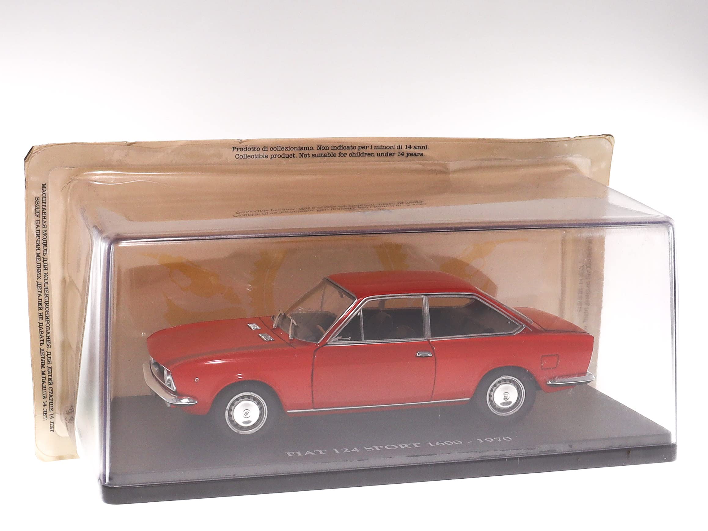 OPO 10 Collectible miniature car 1/24 compatible with FIAT 124 SPORT 1600-1970 - VC008, Red - Image 2