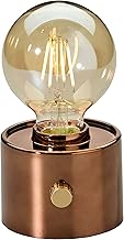 Northpoint Vintage Battery Light Bulb Edison LED Table Lamp USB-C Dimmable with Rotary Switch - Modern Decoration Bronze