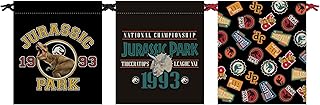 Tsunami Create Drawstring Bag, Set of 3, Jurassic Park [120646] Kindergarten Commute to School Learning