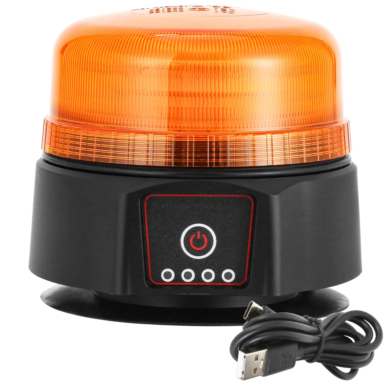 LED Lampeggiante Ricaricabile Magnetico Giallo per Trattore Agricolo 2Modelli di Flash Lampeggiante Strobo Arancione Senza Fili