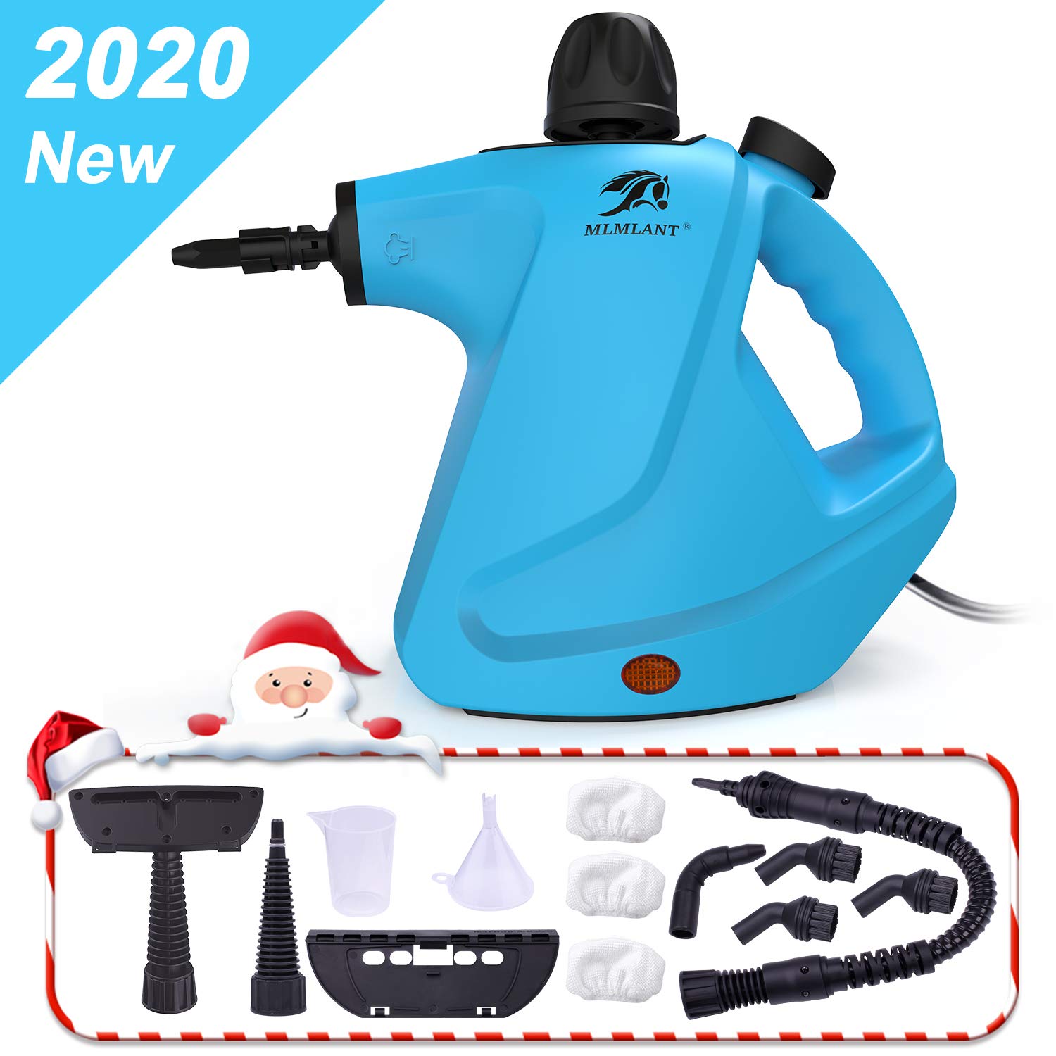 Amazon Co Jp 19最新デザイン 水タンク容量450ml スチームクリーナー Mlmlant 高圧蒸気清潔機 高温洗浄 ハンディ 13点セット 10分以上連続噴射 屋内および屋外用 強力洗浄 洗剤不要 除菌 消臭 コンパクト 軽量 お風呂 キッチン セーフティロック付き フローリング付き