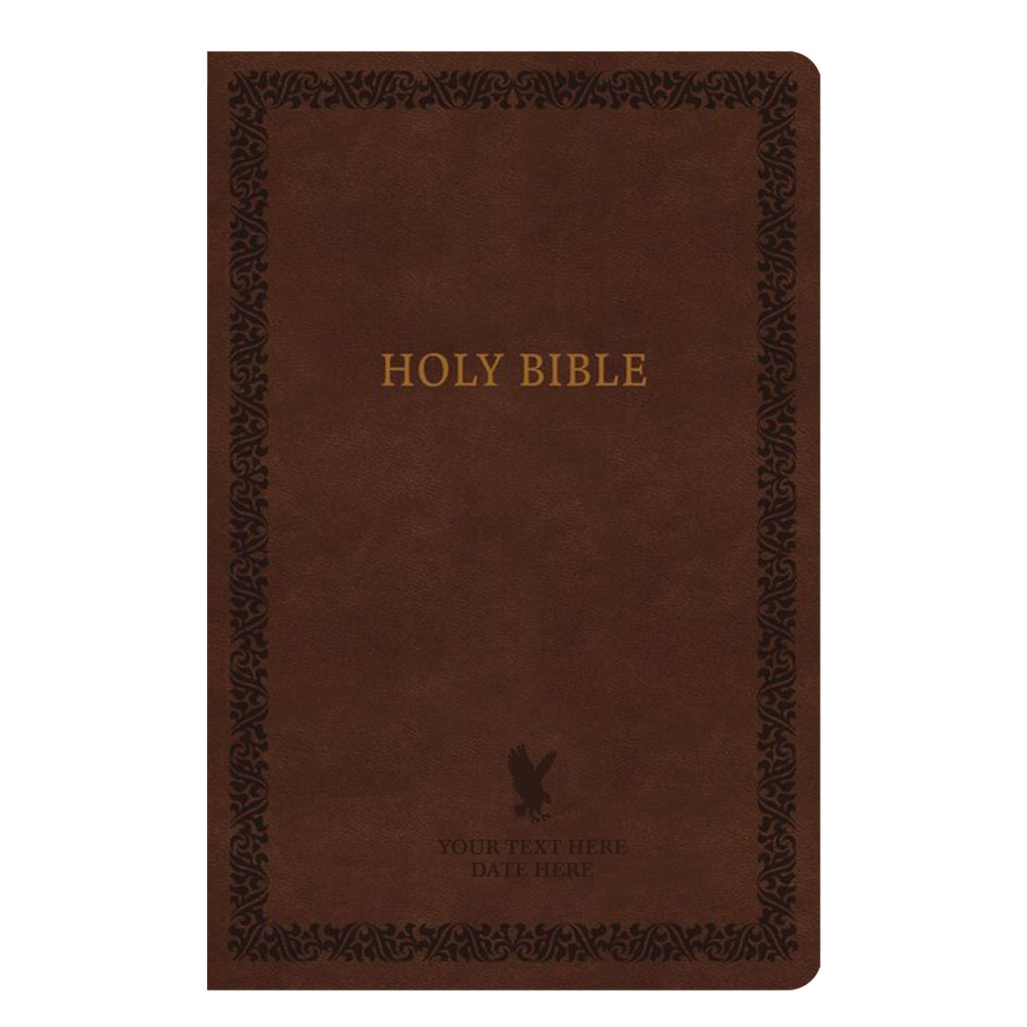 Personalized Soft Touch NIV Holy Bible with Custom Name nad God Bless America Design | Includes Up to 3 Rows of Text | Custom Gift for Christian &