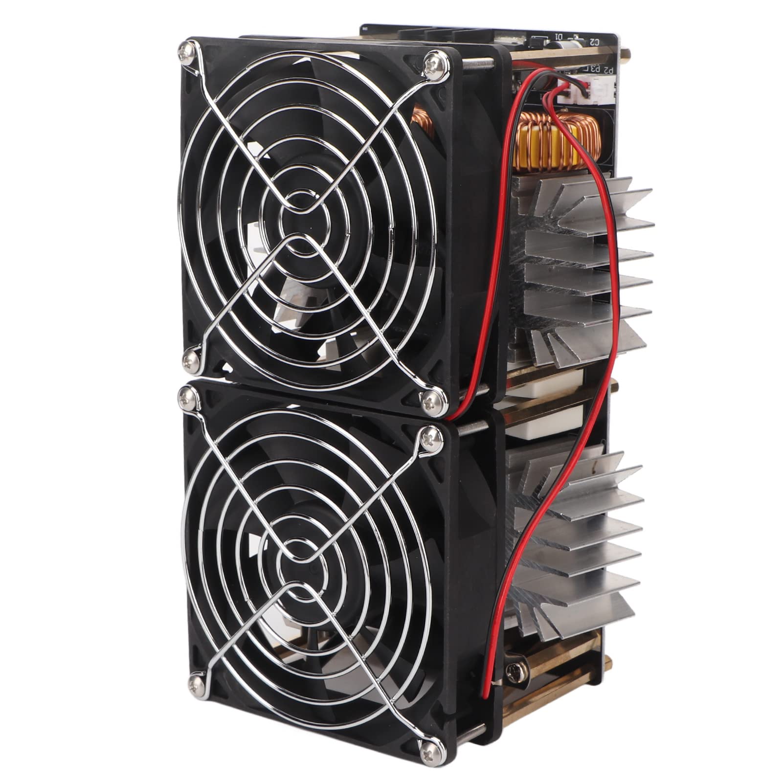Bewinner Indukcyjny moduł Grzewczy ZVS 12-48 V 2000 W Płyta Grzewcza Niskiego Napięcia Wysokiej Częstotliwości do Topienia Metali, Hartowania, Wyżarzania z Radiatorem i Wentylatorem Chłodzącym