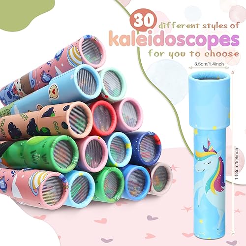 Miniatura 2 de Yunsailing 30 piezas de caleidoscopios clásicos, recuerdos de fiesta, mini caleidoscopio vintage, juguete educativo para niños, regalos de San