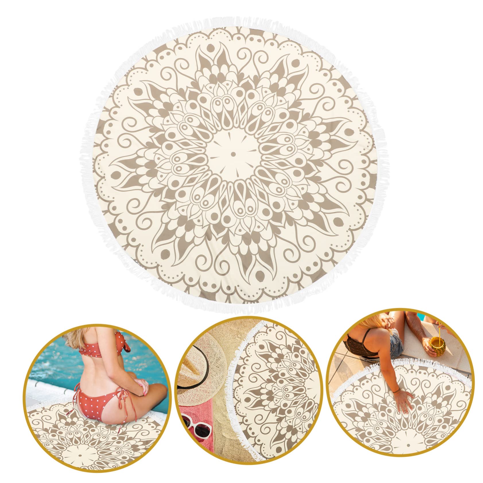 Mipcase Telo Mare in Microfibra Asciugamano Da Piscina Decorativo Telo Da Spiaggia Riutilizzabile Accessorio Per Esterni Multifunzionale