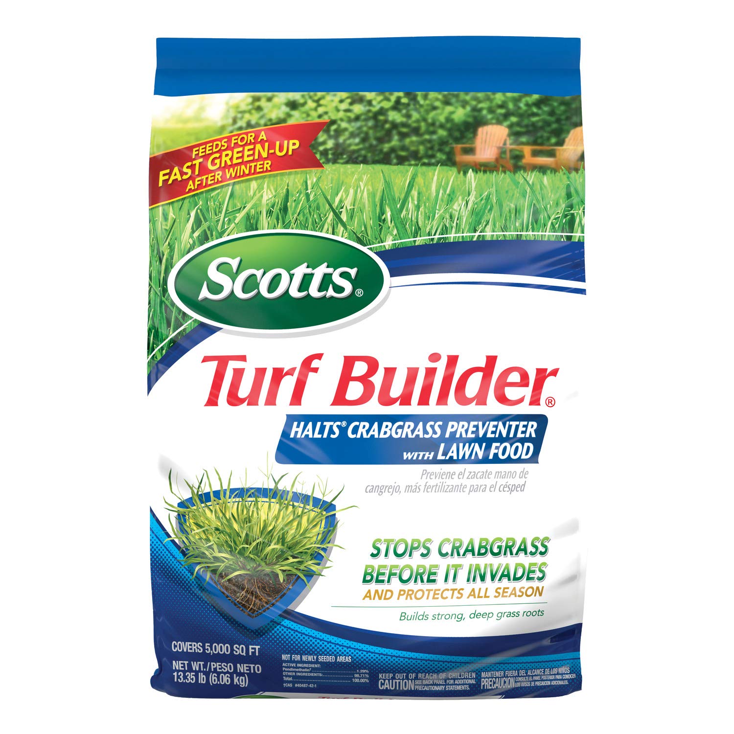 Scotts Turf Builder Halts Crabgrass Preventer with Lawn Food, 5,000Sq