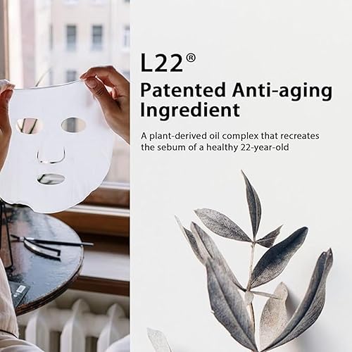 Miniatura 2 de Lululun 32EA Hoja de máscara facial antienvejecimiento, máscara facial orgánica para mujeres y hombres, máscaras faciales diarias para el cuidado de