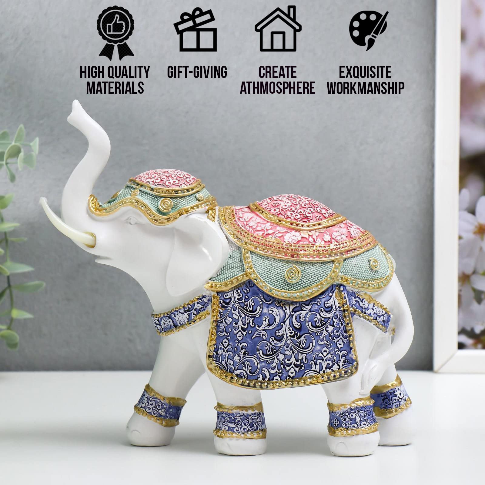 装飾茶箱 アラビアOR インド❓白いゾウ 【公式通販】