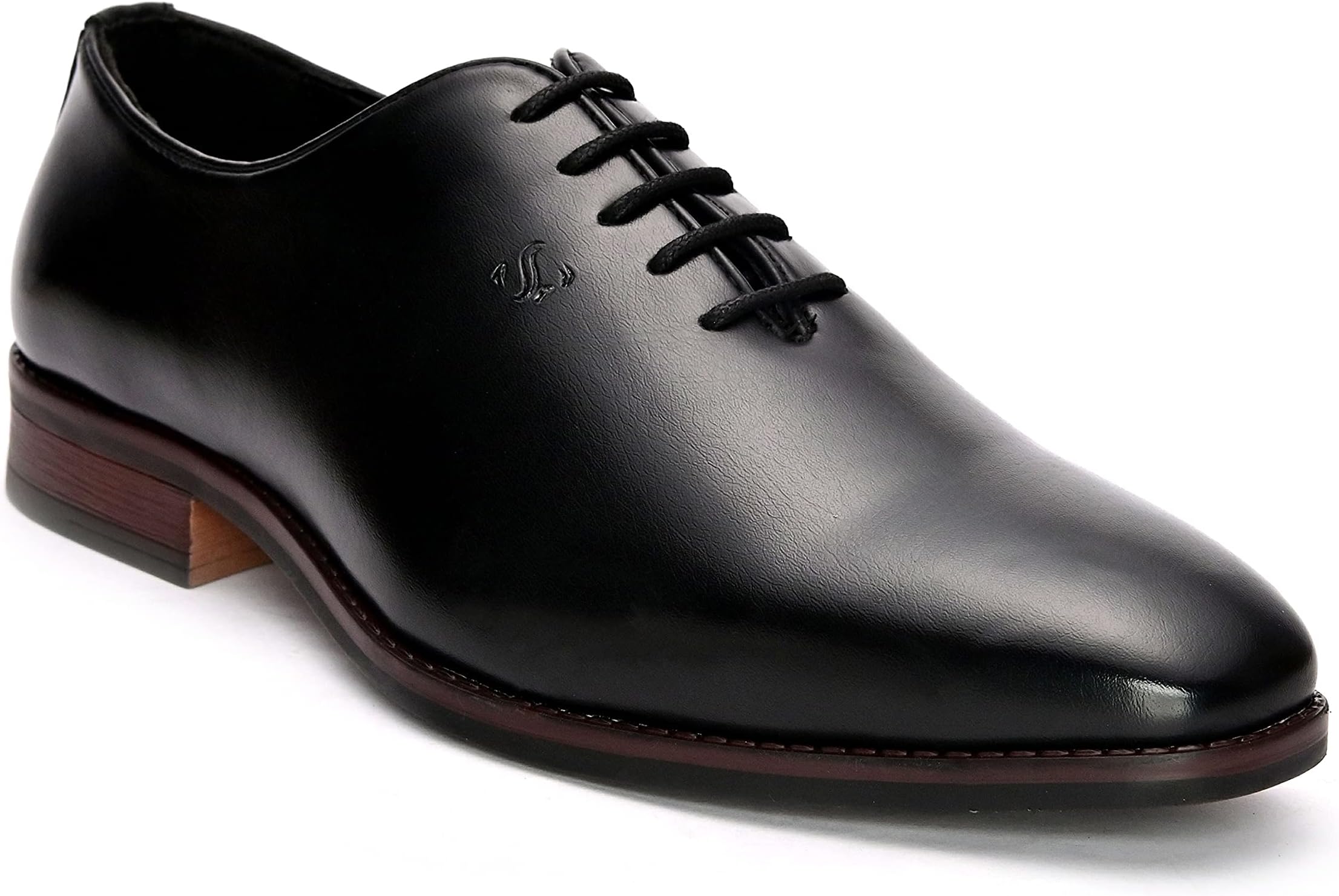 Men’s Formal Shoes Classic Round Toe Oxfords with Lace-Up Design | Durable TPR Sole with Cushioned Footbed, Slip-Resistant, Comfortable & Stylish for Office and Formal Occasions