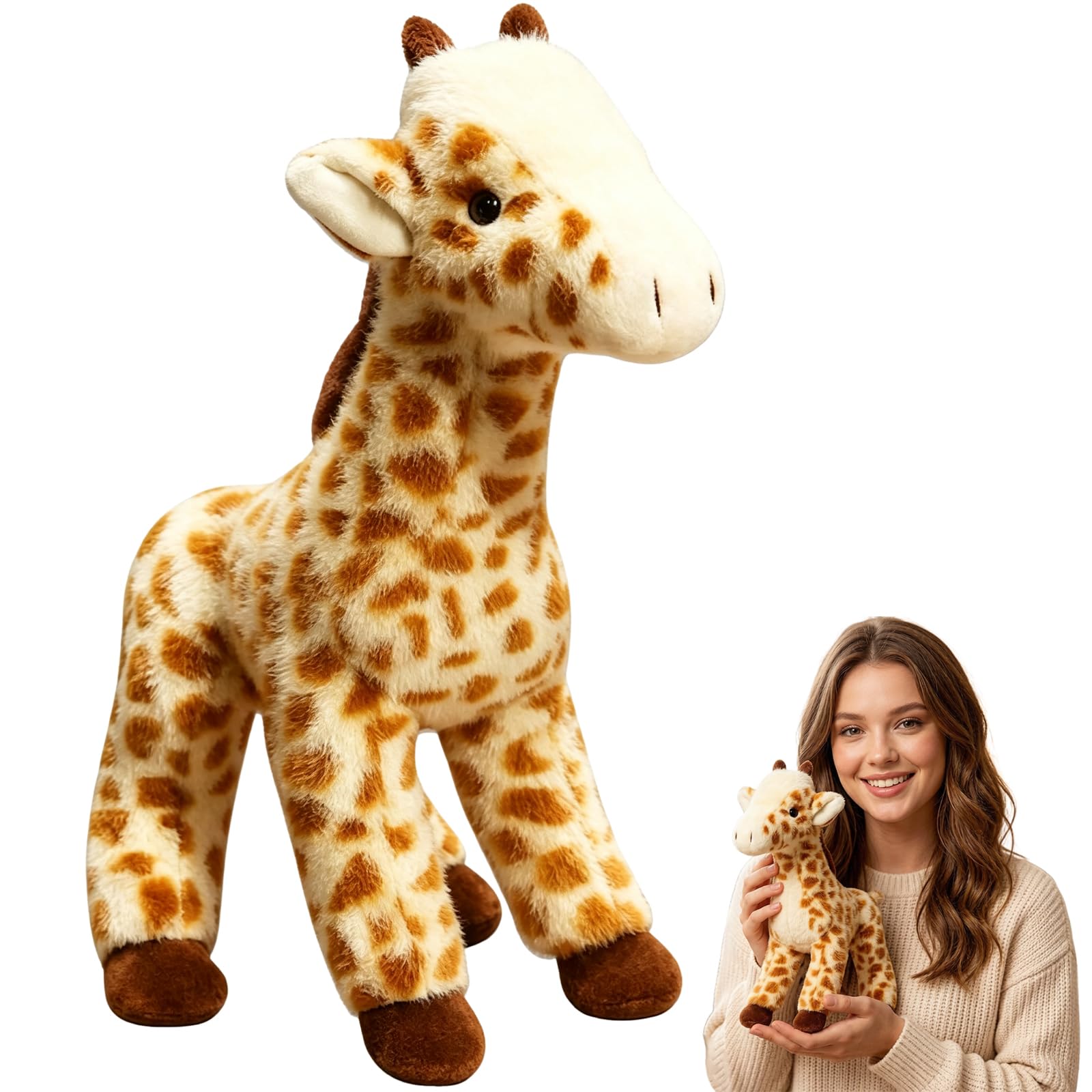 KxrTpx Giraffe Plush, 25cm Soft Giraffe Teddy, Cuddly Stuffed Animal