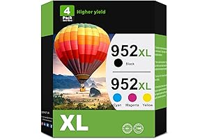 952XL 4-Pack Black Tri-Color Ink Cartridge Replacement Set for HP 952 XL OfficeJet Pro Printer