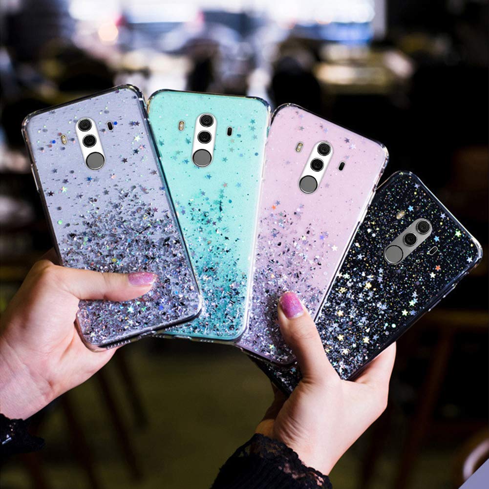 OKZone Cover Huawei Mate 10, [Serie Cielo Stellato] Custodia Lucciante con Brillantini Glitters Ultra Sottile Design Case Cover di Alta qualità in