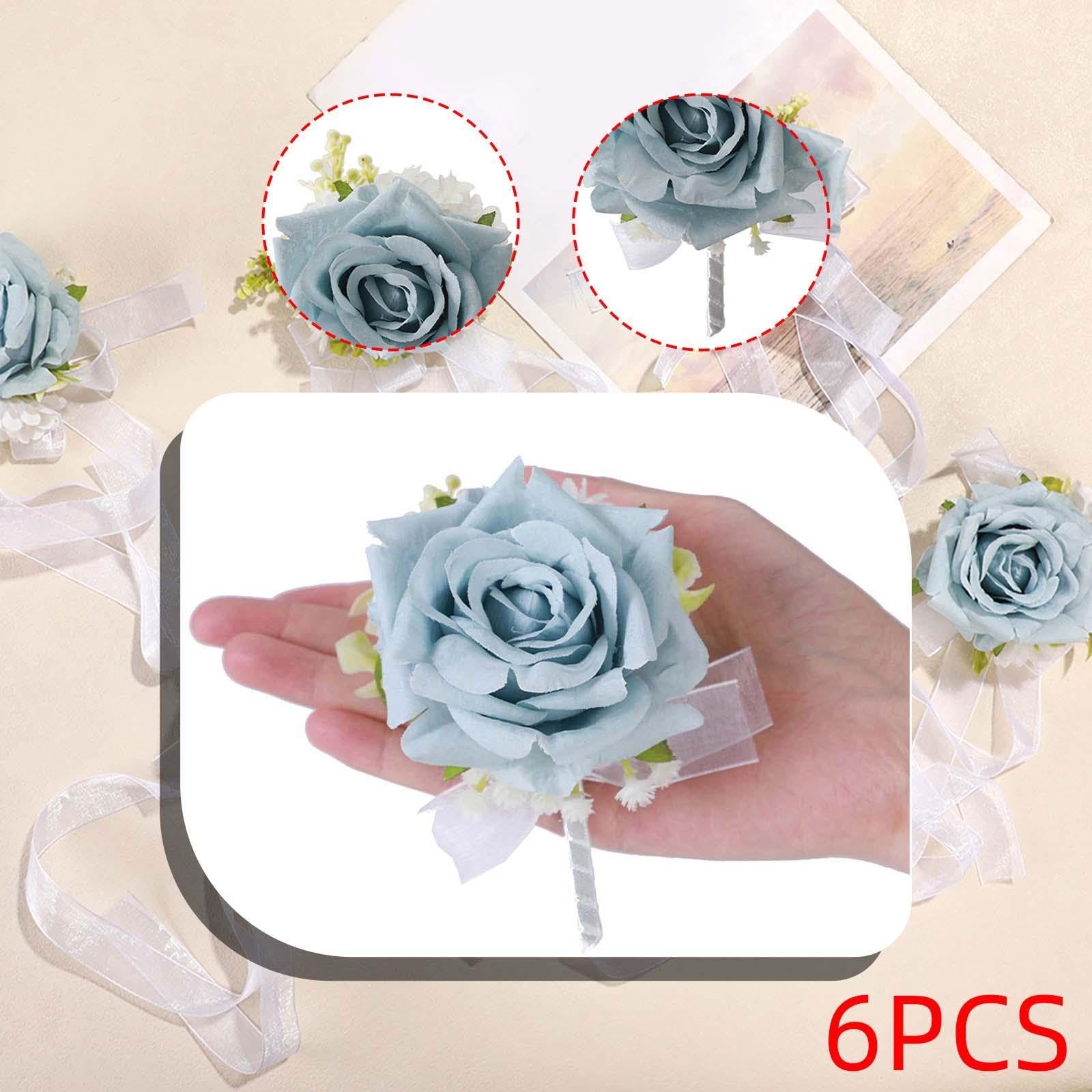 Ansteckblume für Hochzeiten, Brautpaar, Ansteckblume für Foto-Requisiten, 6 Stück