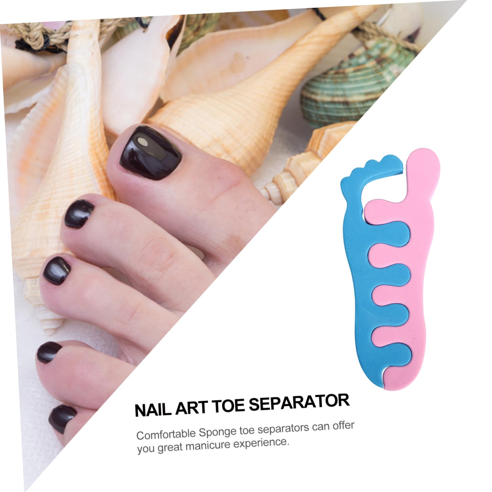 VICASKY Nail Art Toe Separator Set 10 Pairs Toe Separaters for Bunions Accessory for Women Random Color