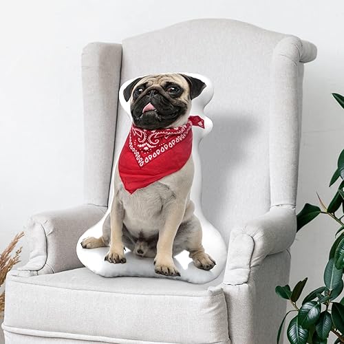 Miniatura 8 de All About Vibe Almohada personalizada para perros, almohada 3D personalizada con forma de perro, el mejor regalo para dueños y amantes de perros y