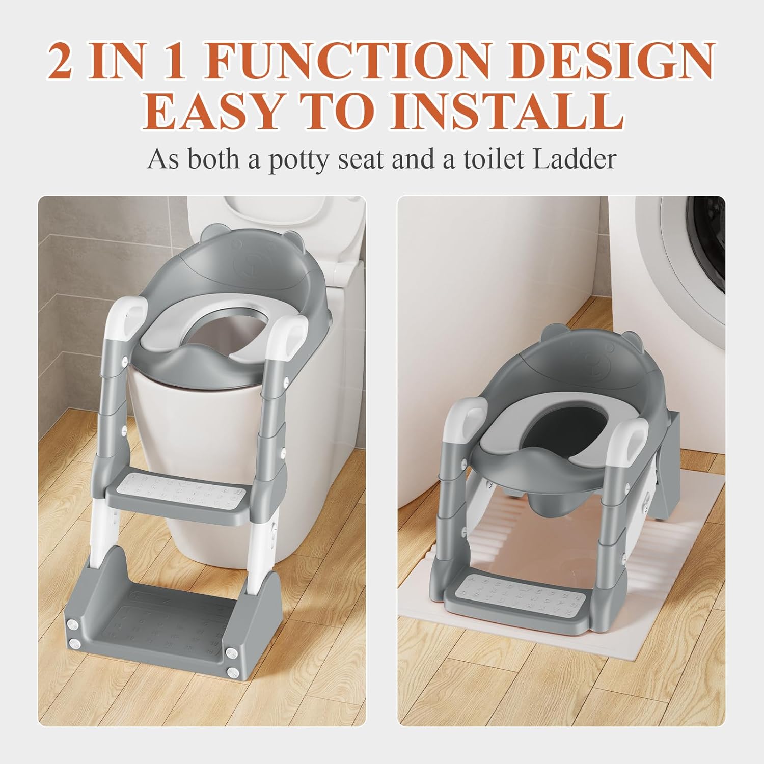 Potty Training Seat, Toddler Toilet Seat for Little Boys Girls, Potty Training Toilet with Urinals, Toddler Step Stool Ladder and Splash Guard