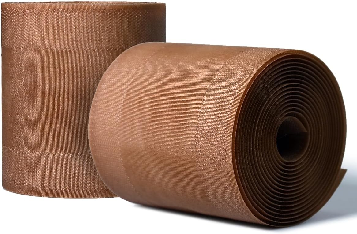 2 Pcs Brown Floor Cord Cover for Office Carpet Wire Cover Under Desk Cable Grip Strip Management Hold Cords in Place for Power Cords Audio Cables Coaxial Cable (3.9” Wh X 10’L)