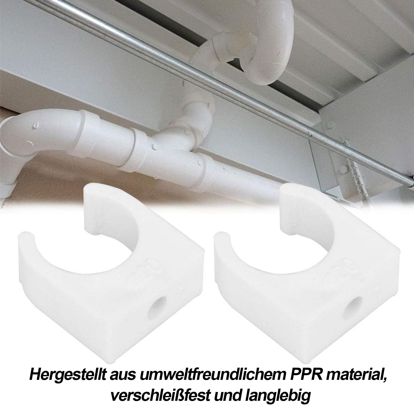 30er Set Kunststoff-Befestigungsschellen – 32mm Innendurchmesser, U-Form, Für Pool, Teich & Waschmaschine