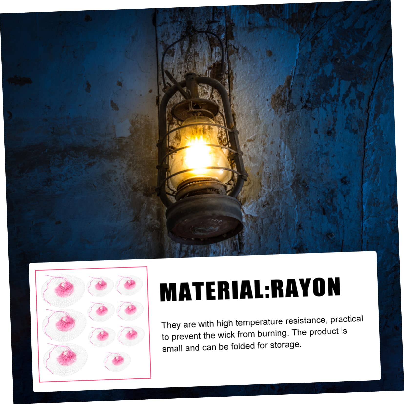 10 Manchons à Incandescence Pour Lanterne à Pétrole – Couvre-lanternes – Couleur Rosé