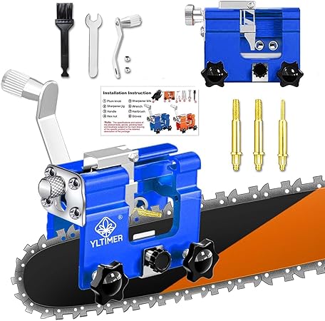 Chainsaw Sharpener Portable Chainsaw Sharpening Jig Kit Hand Cranked Chain Saw.