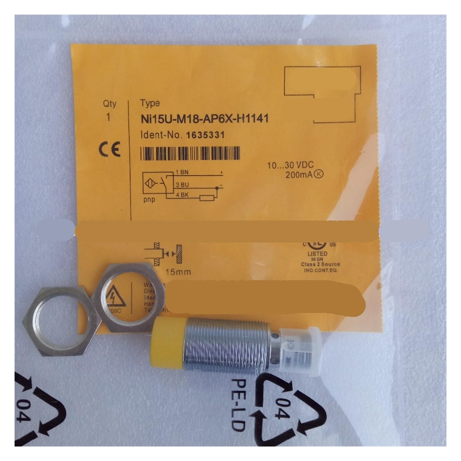 JHPWKRMU NI15U-M18-AP6X-H1141 / NI15U-M18-AN6X-H1141 Proximity Switch Sensor(NI15U-M18-AN6X-H1141)